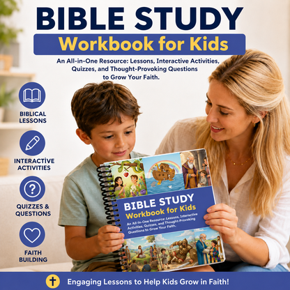 Bible Study Workbook With Lessons, Activities & Quizzes