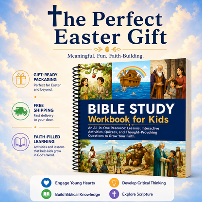 Bible Study Workbook With Lessons, Activities & Quizzes