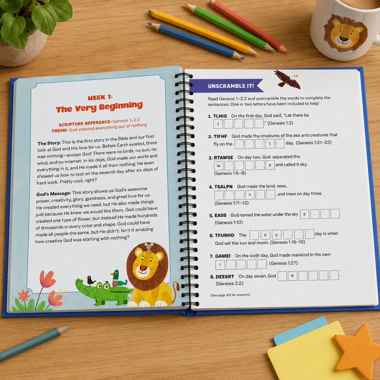 Bible Study Workbook With Lessons, Activities & Quizzes